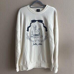 Disney Our Universe Lady and the Tramp Bella Notte Bow Crewneck Sweatshirt XL